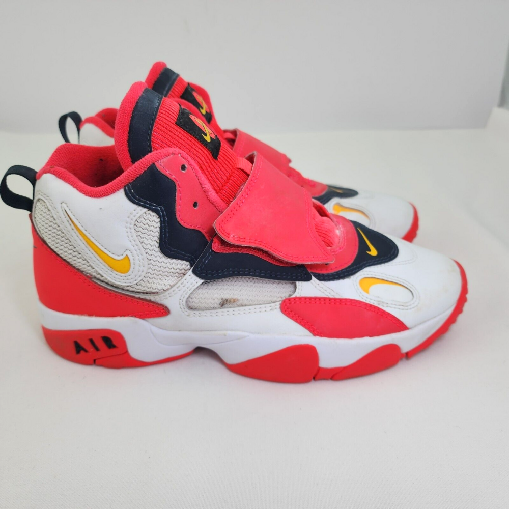 Nike Air Speed Turf Big Kids 7Y White/Laser Orange Red Orbit BQ9632-102 Sneakers